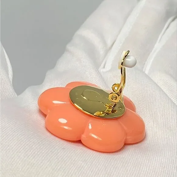 Lele Sadoughi Daphne 14K Gold-Plated, Resin, & Crystal Clip-On Earrings - Picture 5 of 7